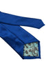 Plain royal sapphire blue silky classic tie